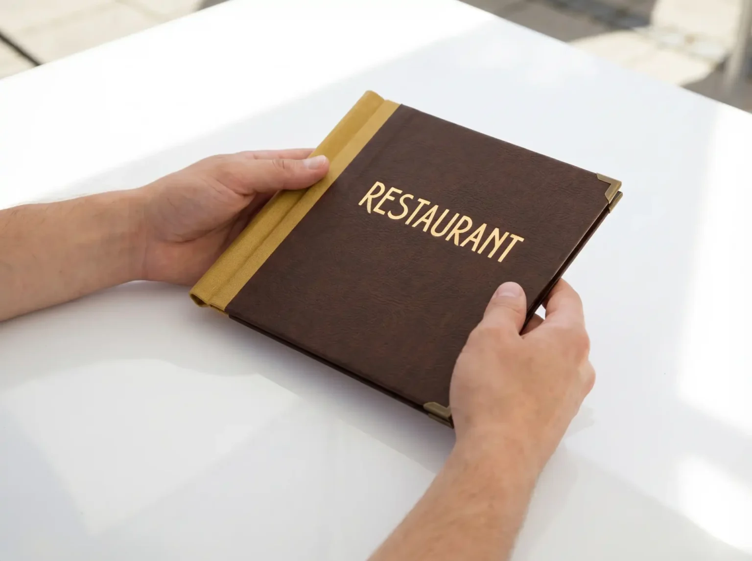 Speisekarte Quickfix in braun bei Gastrotopcard kaufen