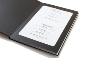 Speisekarten mit Passepartouts in schwarz bei Gastrotopcard kaufen