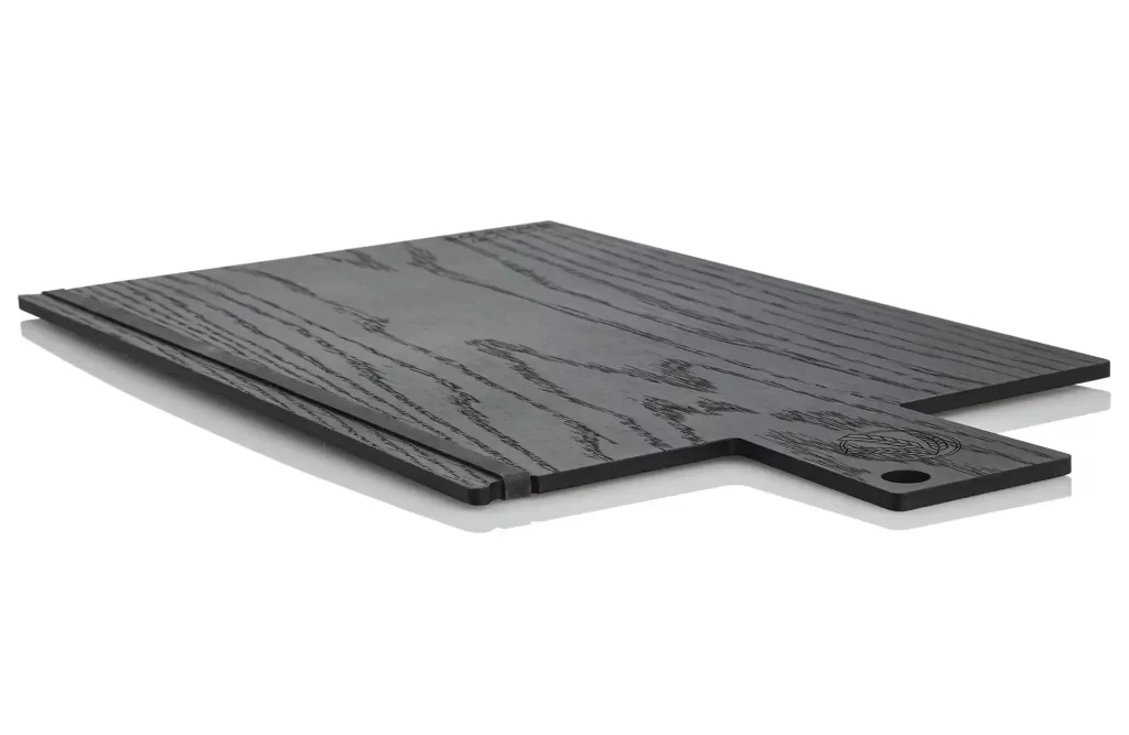 schwarzes Menuboard mit Gummiband in schwarz