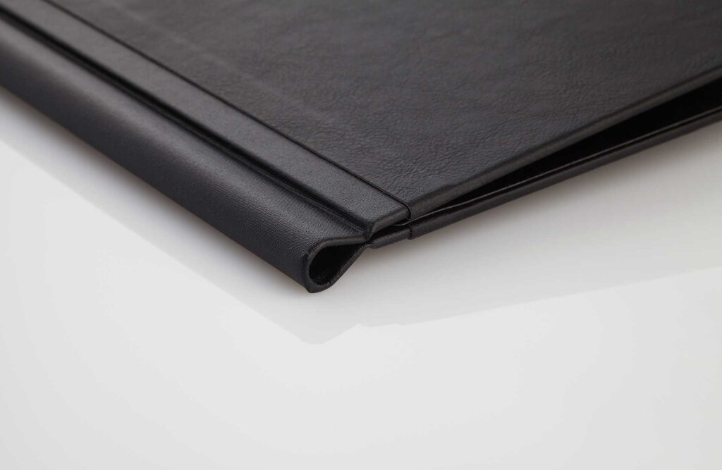 Speisekarte Klemmkarte Weichleder Schwarz