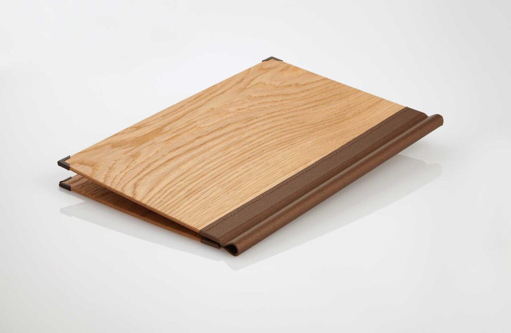 Speisekarte Klemmkarte aus Holz Eiche