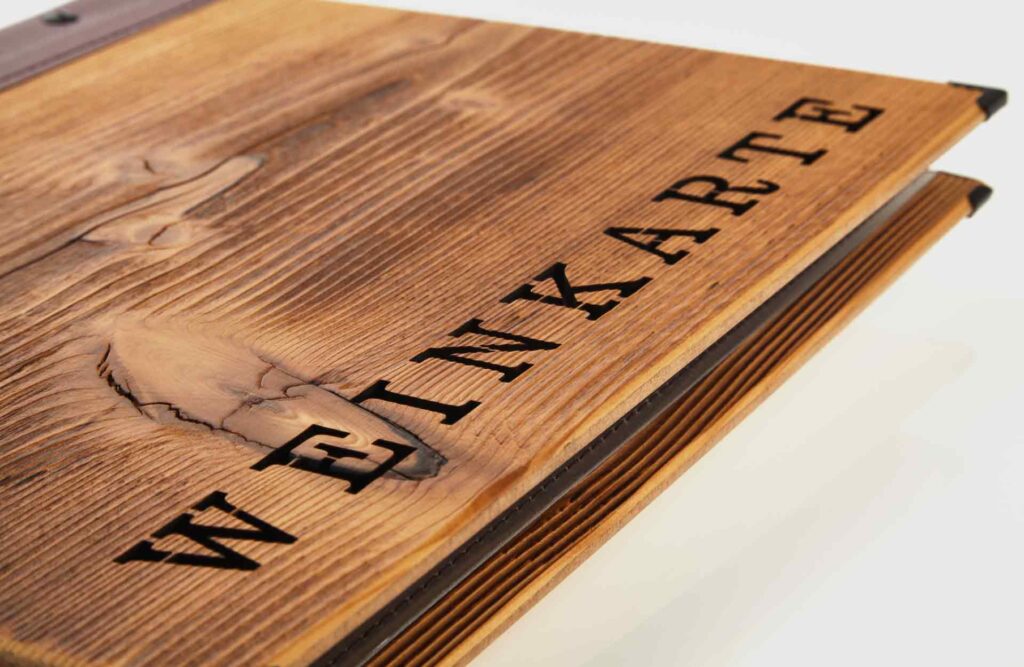Gastrotopcard Weinkarte Speisekarte Select Woody