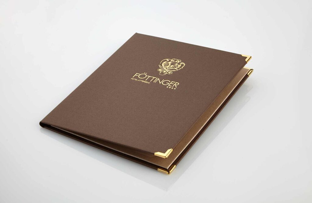 Gastrotopcard Speisekarten Finessino Medici in braun