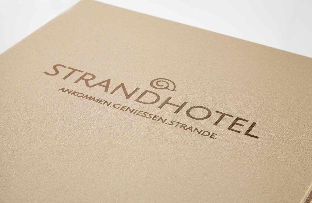 Gastrotopcard Speisekarten Finesso Druckknopfleiste Medici in beige