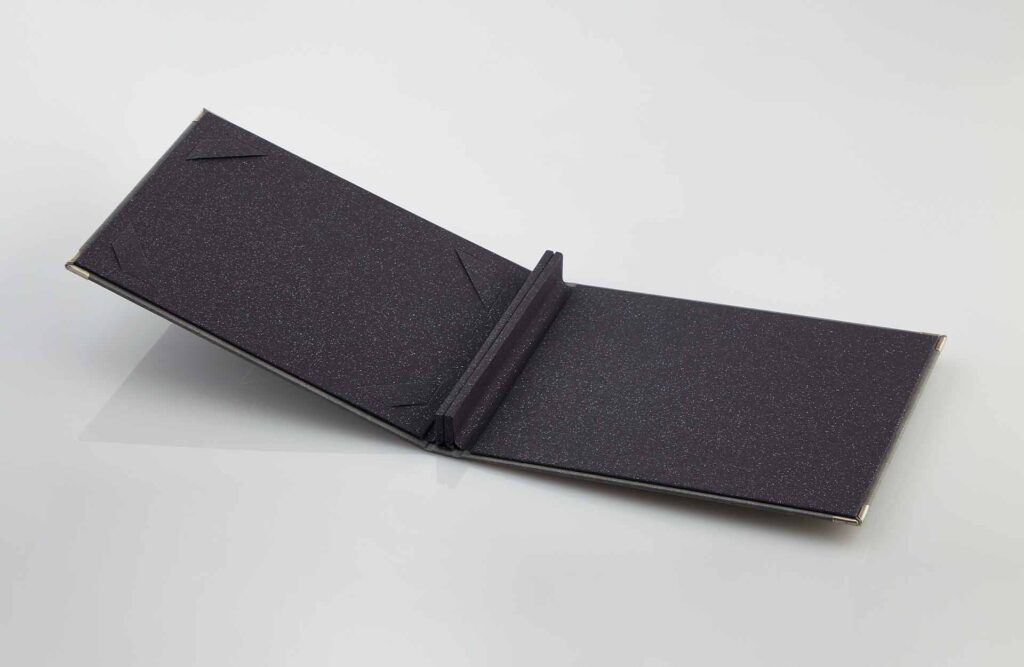 Gastrotopcard Speisekarte Finesso Magnetleiste Weichleder in grau