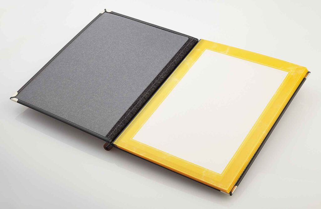 Gastrotopcard Speisekarten Jubilar Loden in Grau