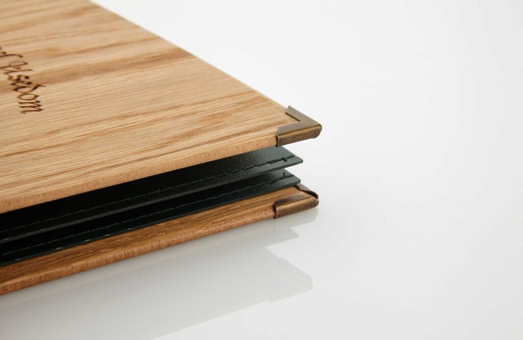 Gastrotopcard Speisekarten Jubilar Woody Woodstock Eiche