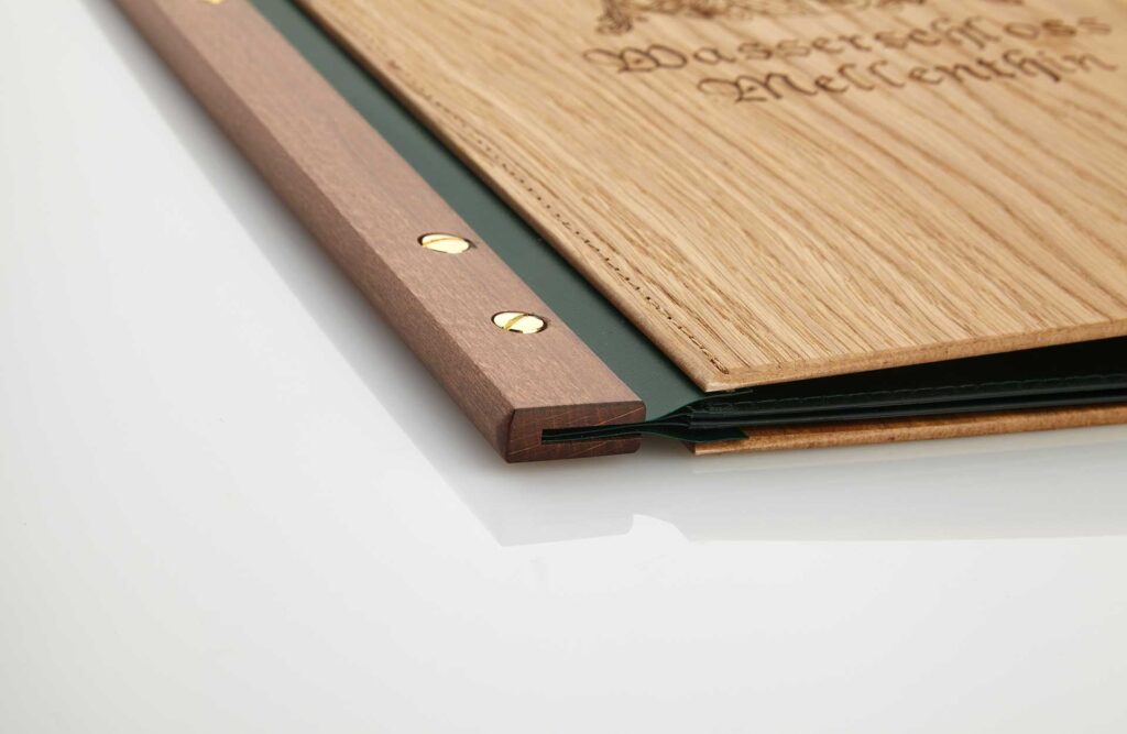 Gastrotopcard Speisekarten Jubilar Woody Woodstock Eiche