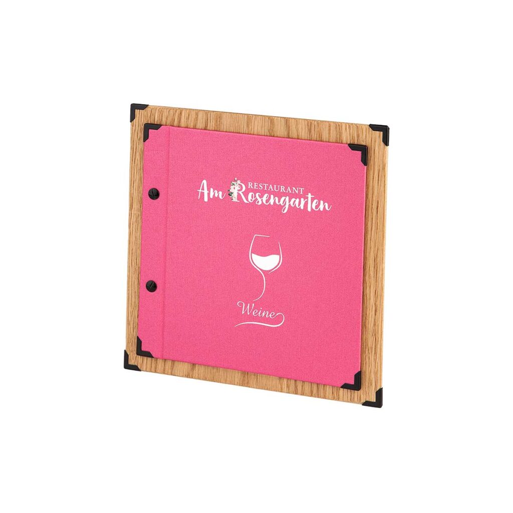Selectboard aus Eichenholz mit Medicicover in Rosa