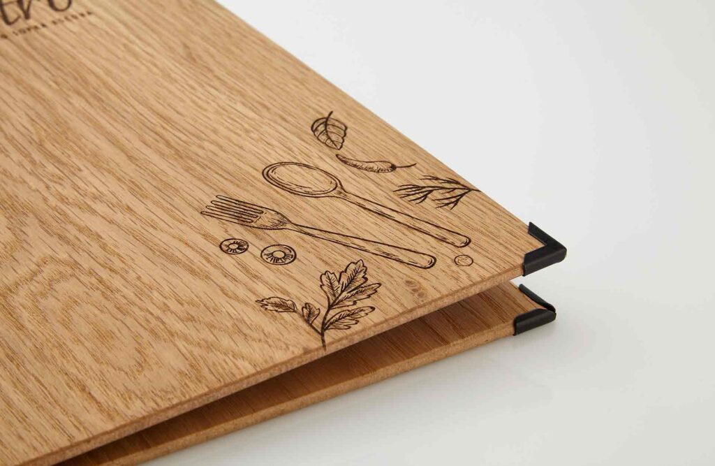 Gastrotopcard Speisekarten Quickfix Woody Eichenholz
