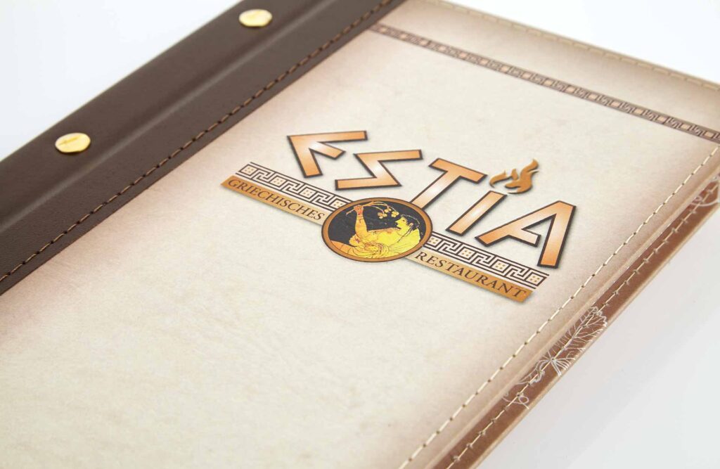 Gastrotopcard Speisekarte mit Printmotiv