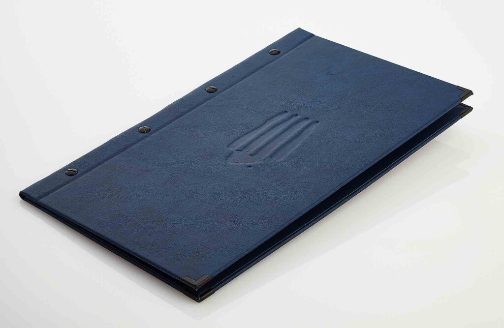 Gastrotopcard Speisekarten Select Weichleder in Blau