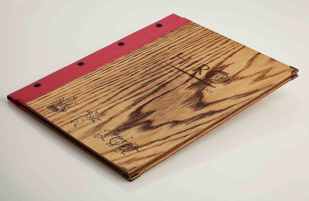 Gastrotopcard Speisekarten Select Woody Eiche geflammt