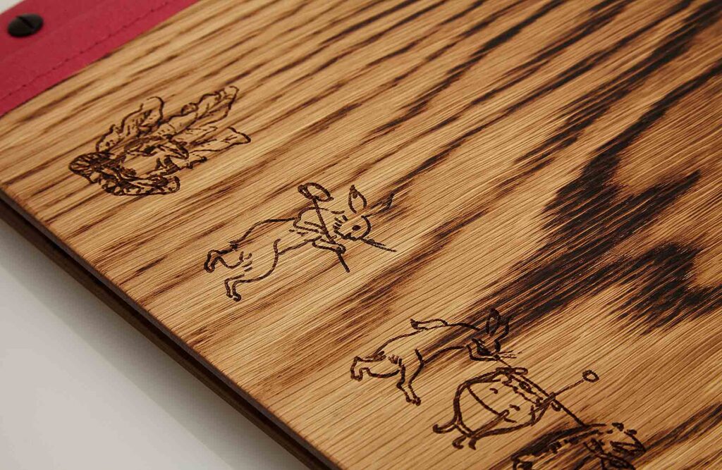 Gastrotopcard Speisekarten Select Woody Eiche geflammt