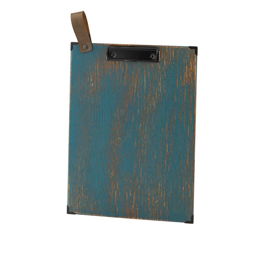 Gastrotopcard Menuboard with clamp wood Woody in the vintage look