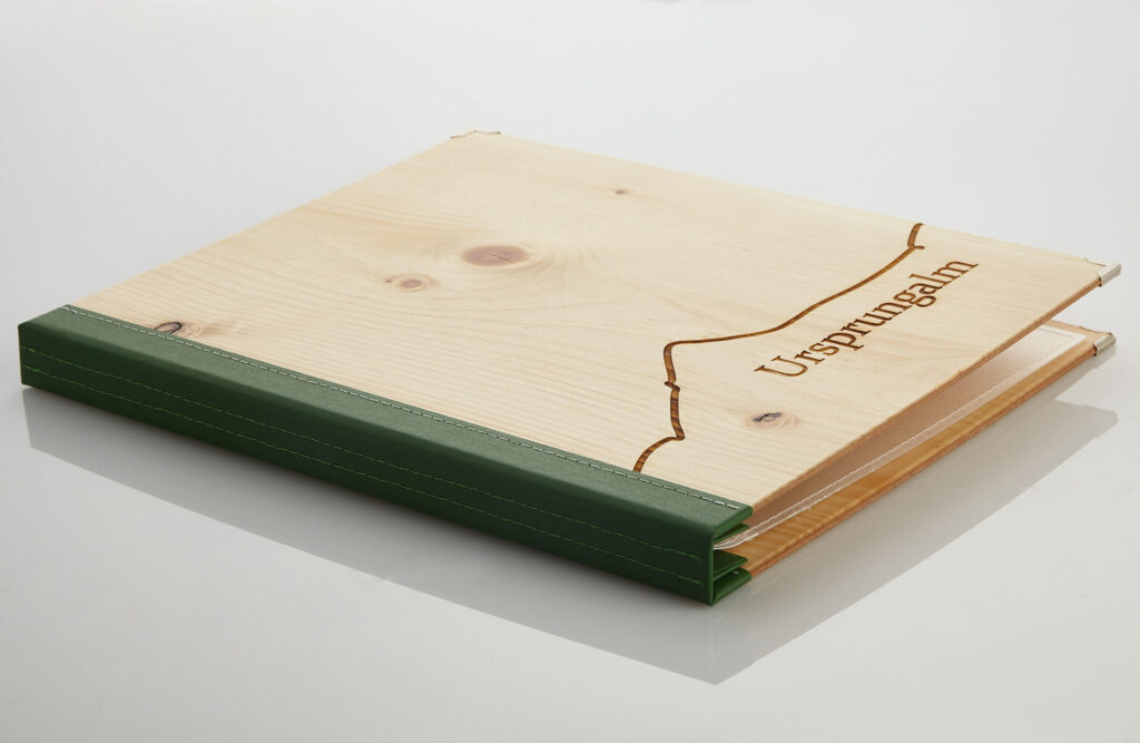 Holzspeisekarte