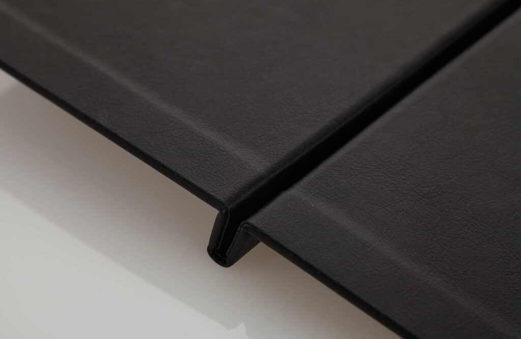 Speisekarten Schraubleiste Weichleder Schwarz