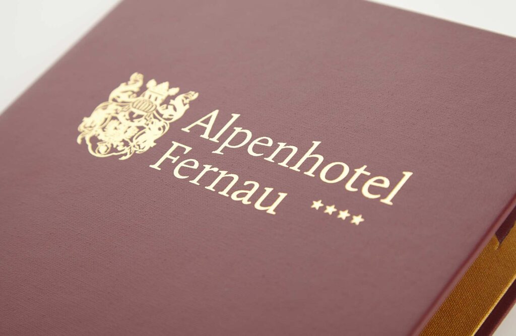 Speisekarten Schnelleinschub Schleifen in rot gelb