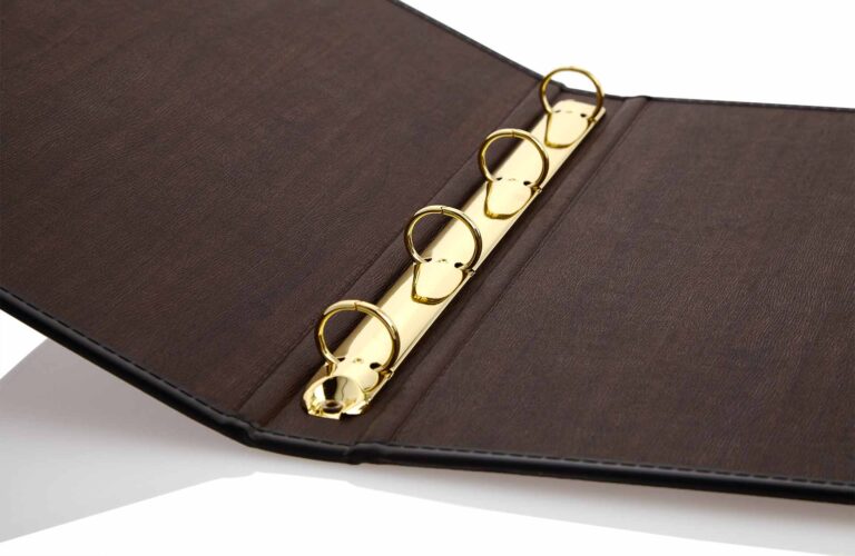 Zimmermappen-Modell King mit Gold-Ringmechanik
