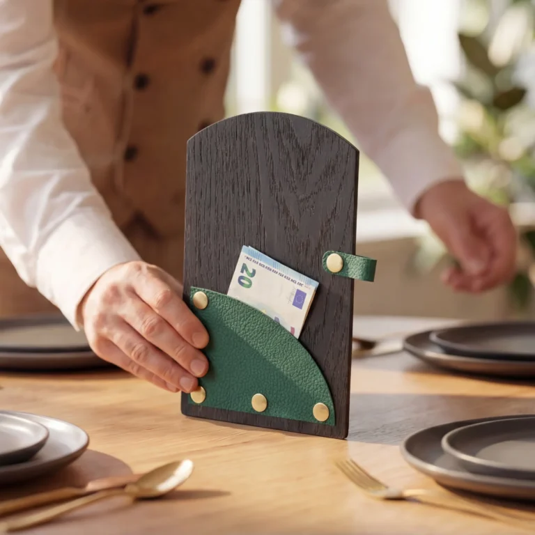 Rechnungsmappen aus Holz in schwarz kaufen bei Gastrotopcard