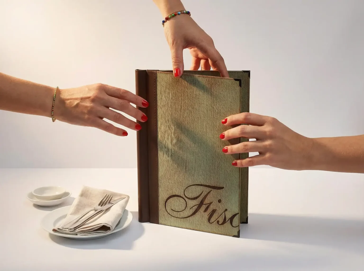 Speisekarte Quickfix A4 aus Holz bei Gastrotopcard kaufen