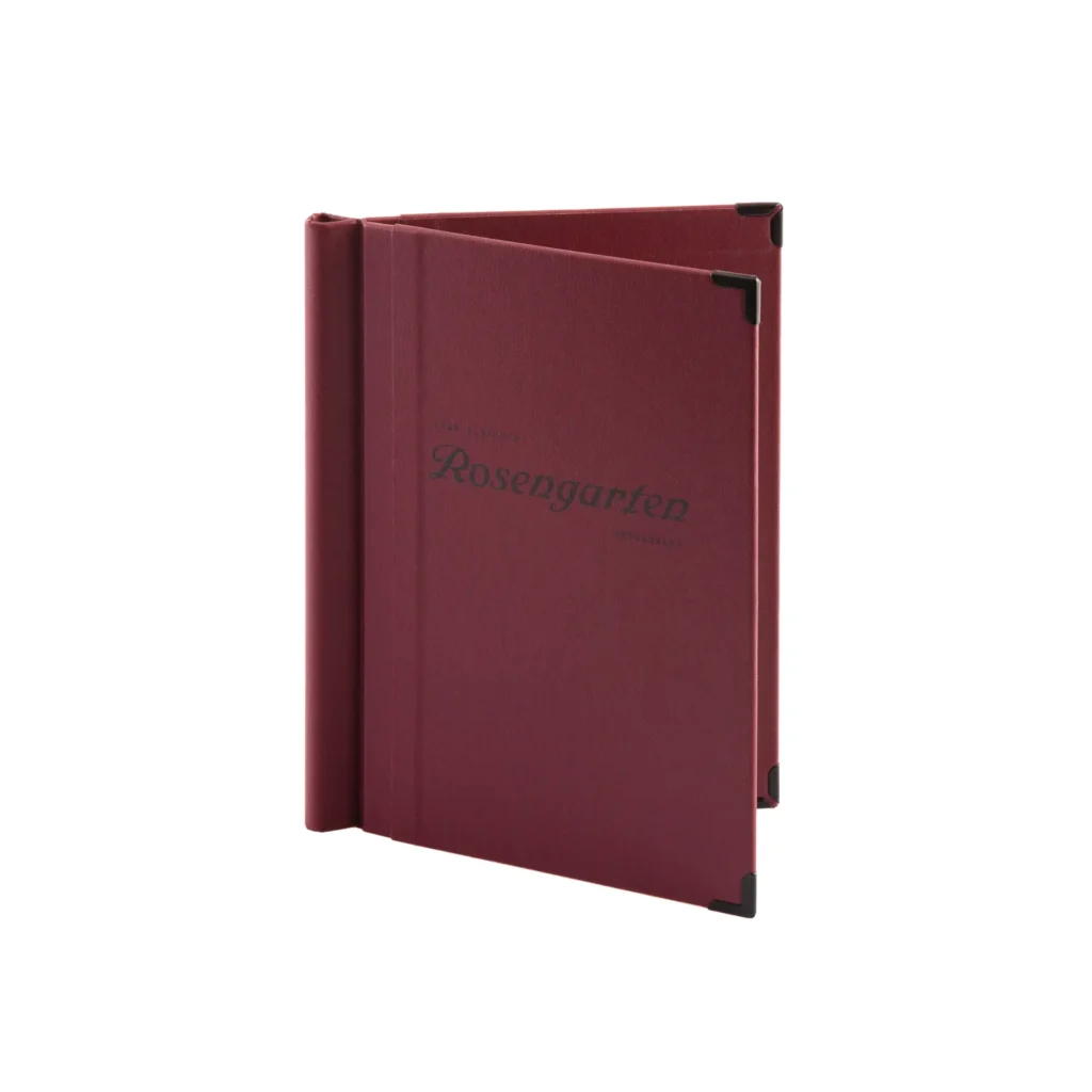 Speisekarten in Format A5 in rot bei Gastrotopcard kaufen