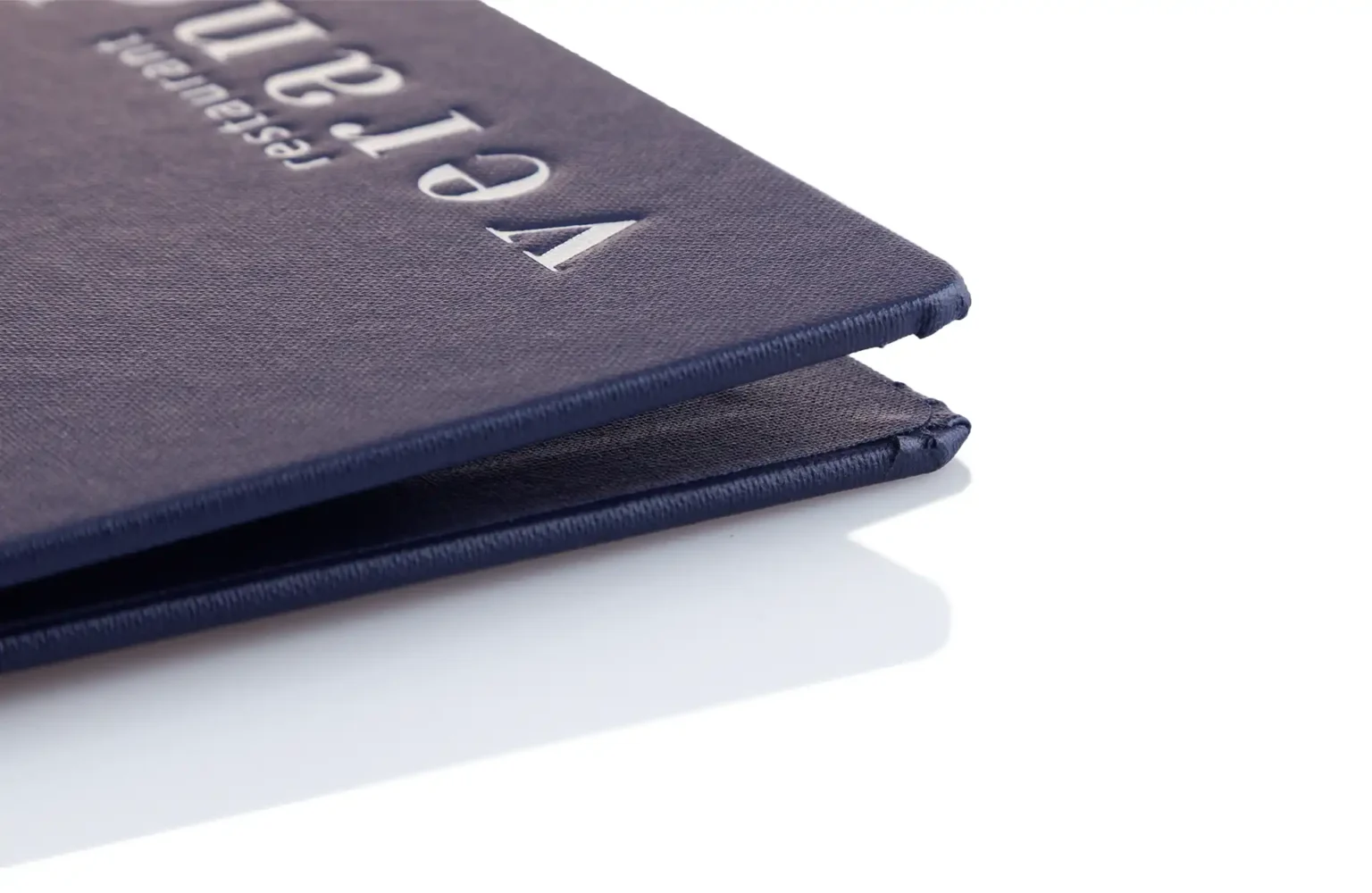 Speisekarten in blau mit runden Ecken bei Gastrotopcard kaufen