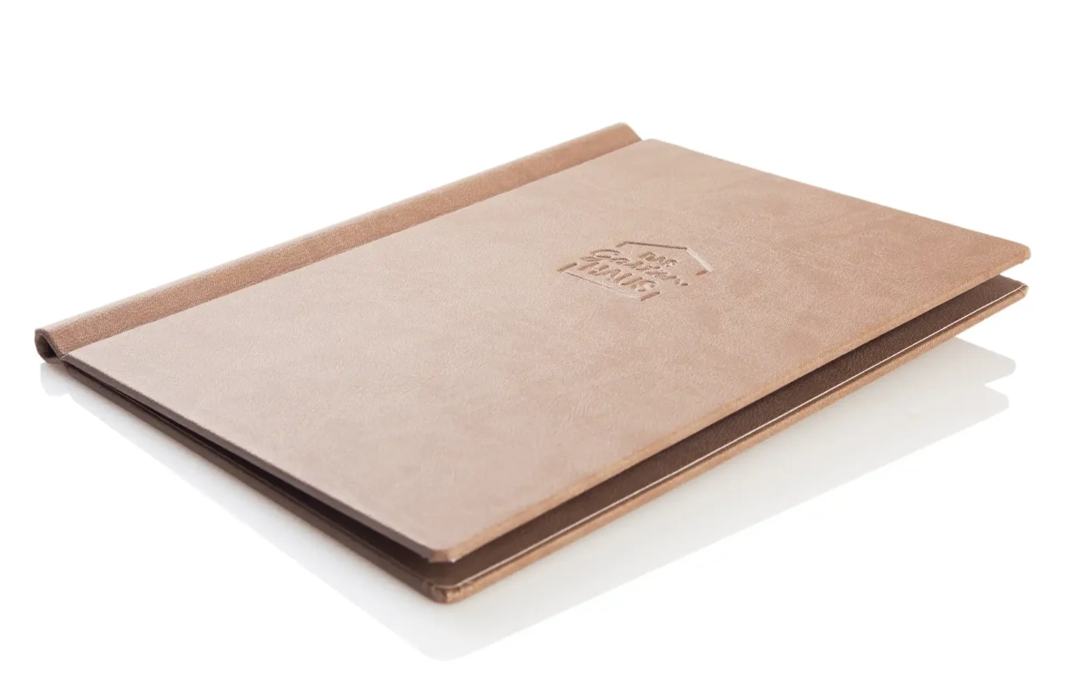 Speisekarte in braun aus Leder bei Gastrotopcard kaufen