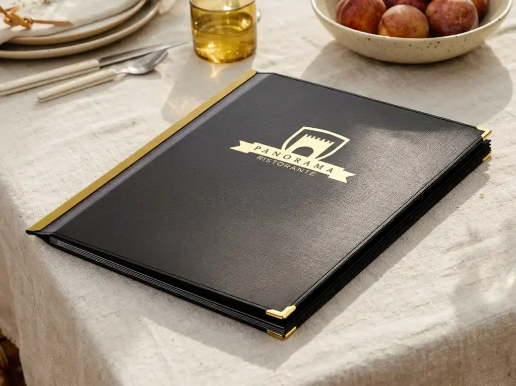 Speisekarten mit Metallrücken bei Gastrotopcard kaufen