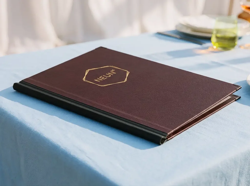 Speisekarte Quickfix aus Leder in rot bei Gastrotopcard kaufen