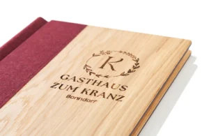 Speisekarten mit Lodenrücken zum Klemmen bei Gastrotopcard kaufen