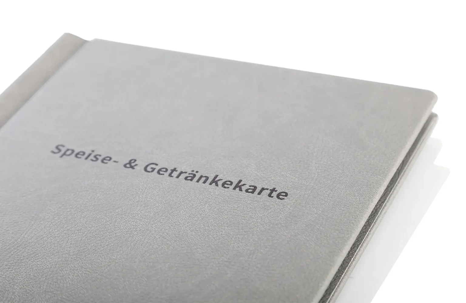 Speisekarten in grau mit Klemmrücken bei Gastrotopcard kaufen