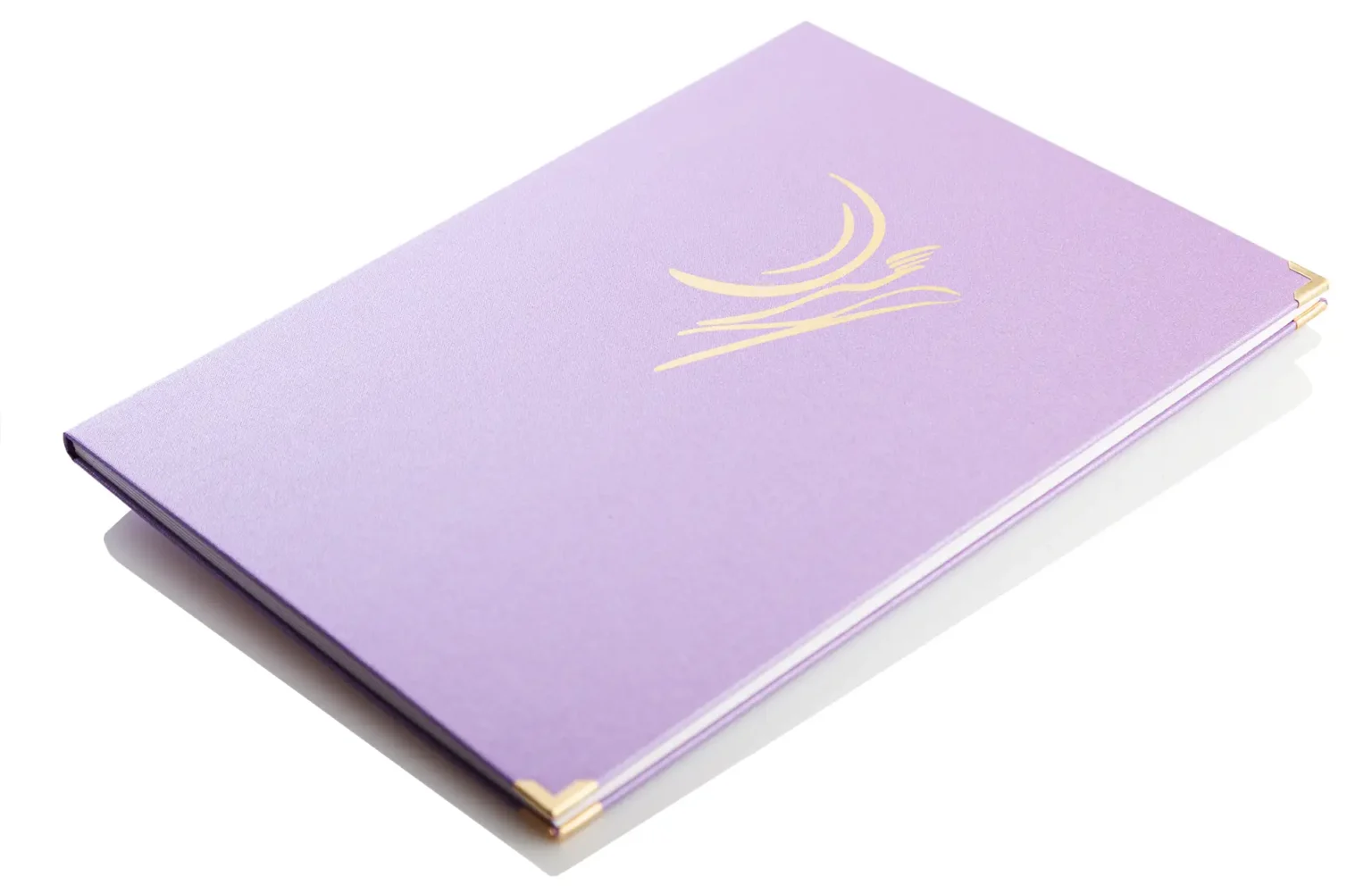 Speisekarten in violett mit egenem Logo bei Gastrotopcard kaufen